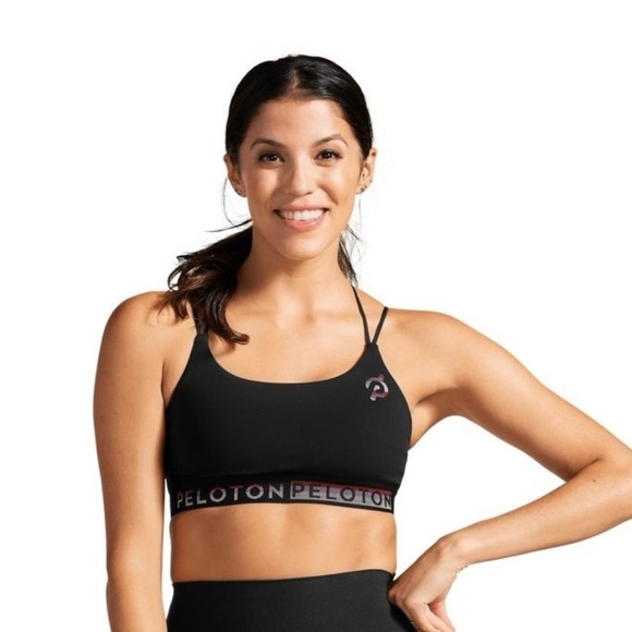 BNWT Peloton Black Performance Sports Bra with Moisture-Wicking Fabric - Picture 1 of 6